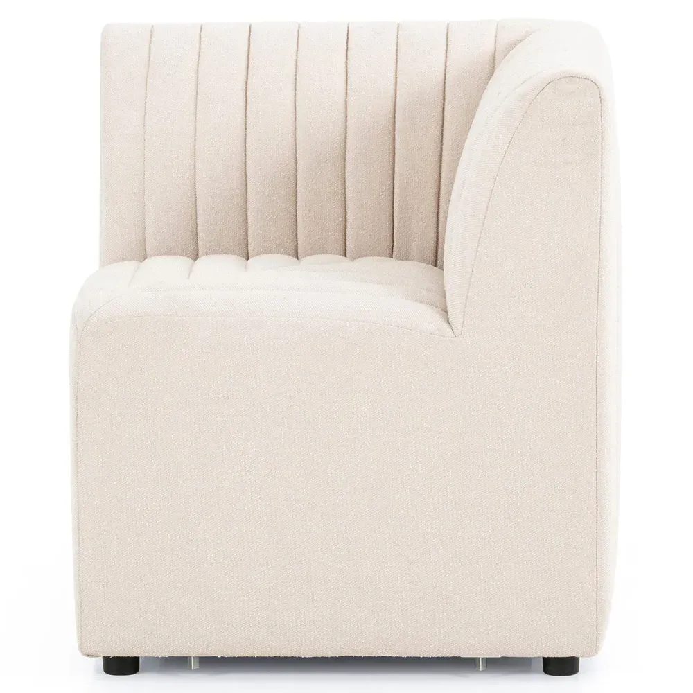 Leo Corner Dining Bench - Beige, Performance Fabric