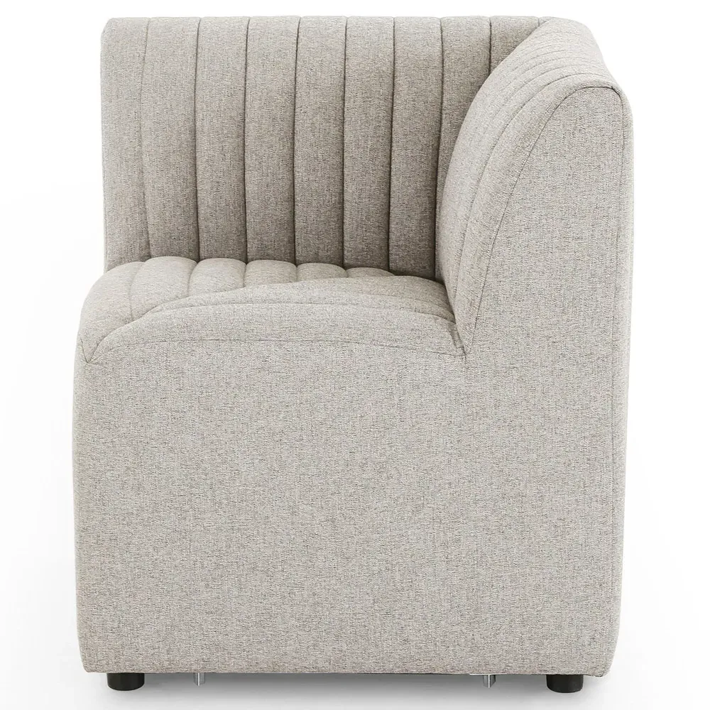 Leo Corner Dining Bench - Grey, Polyester