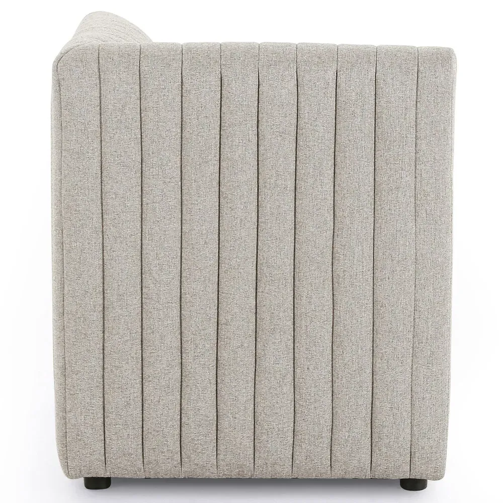 Leo Corner Dining Bench - Grey, Polyester