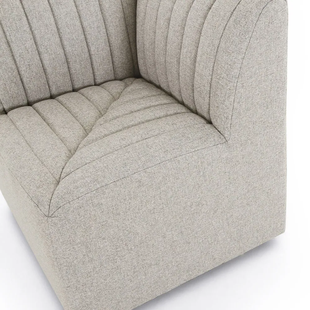 Leo Corner Dining Bench - Grey, Polyester