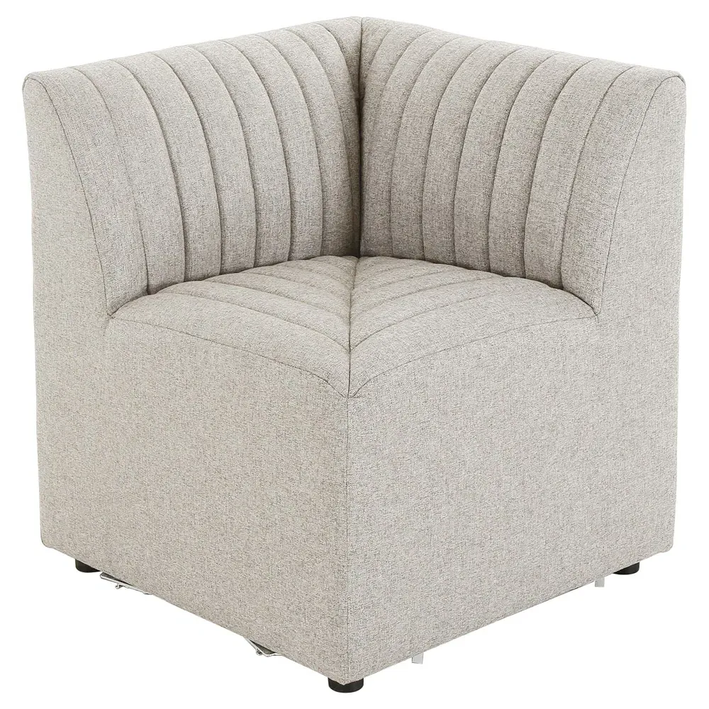 Leo Corner Dining Bench - Grey, Polyester