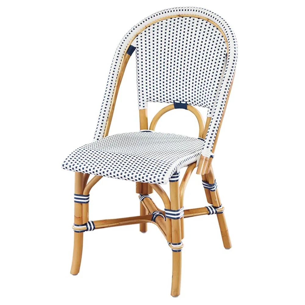Leo Dining Chair - Blue, Rattan