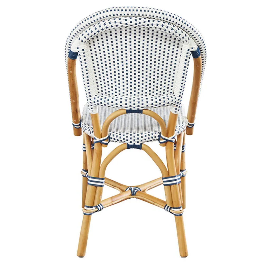 Leo Dining Chair - Blue, Rattan