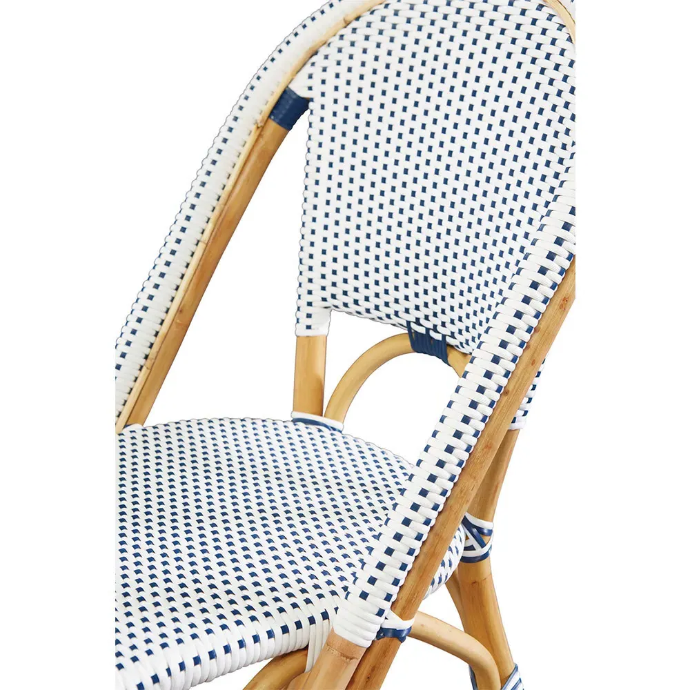 Leo Dining Chair - Blue, Rattan