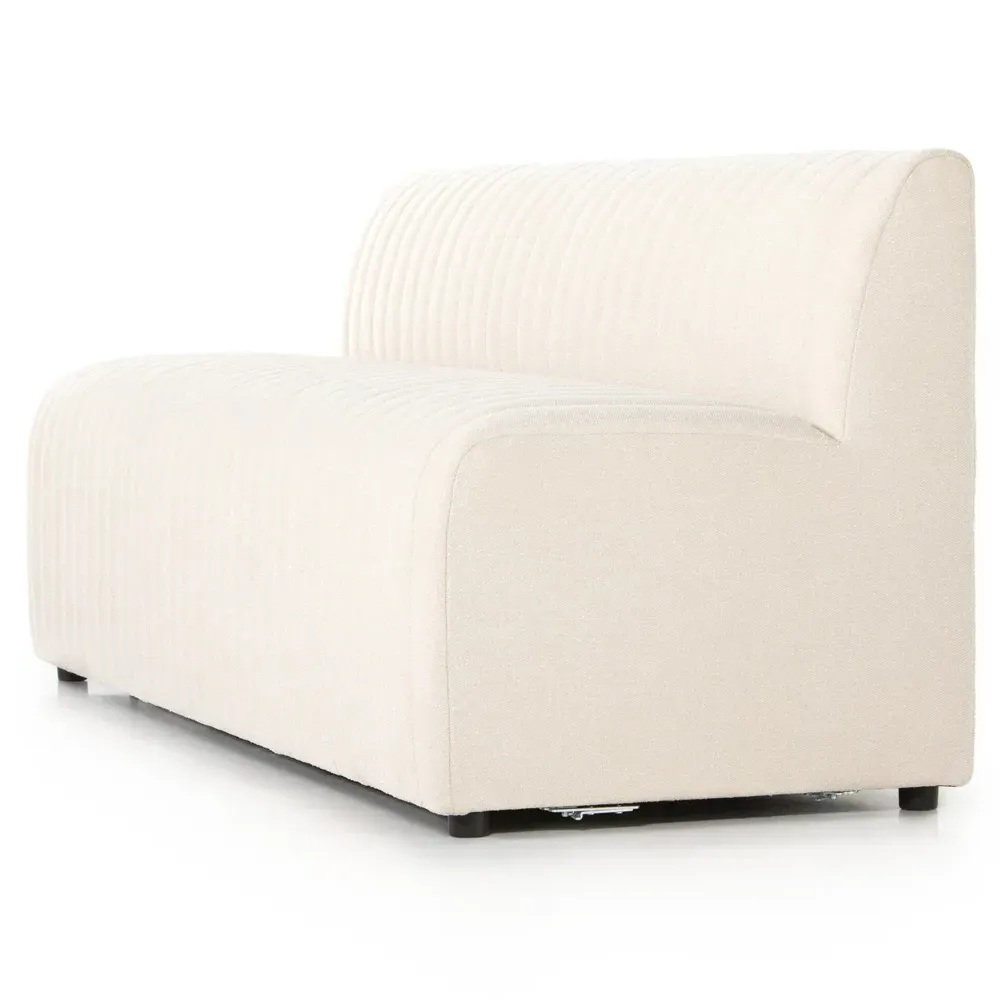 Leo Extra Large Dining Bench - Beige, Performance Fabric