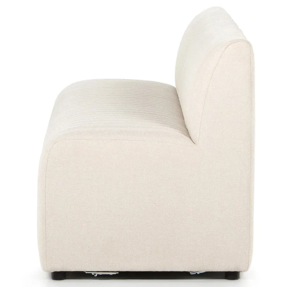 Leo Extra Large Dining Bench - Beige, Performance Fabric