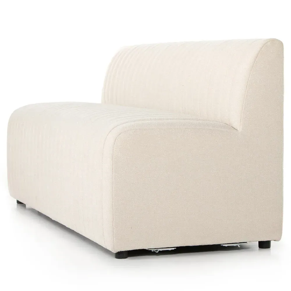 Leo Large Dining Bench - Beige, Performance Fabric