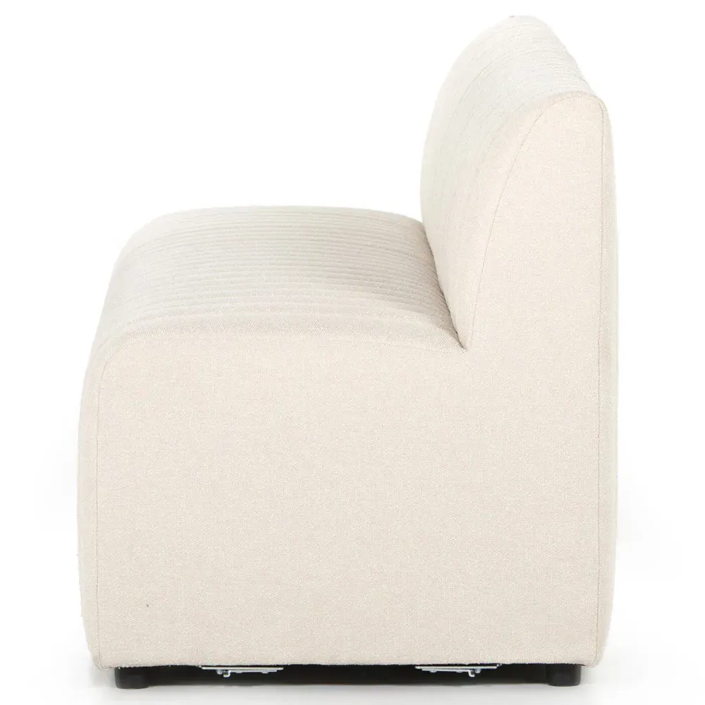 Leo Large Dining Bench - Beige, Performance Fabric