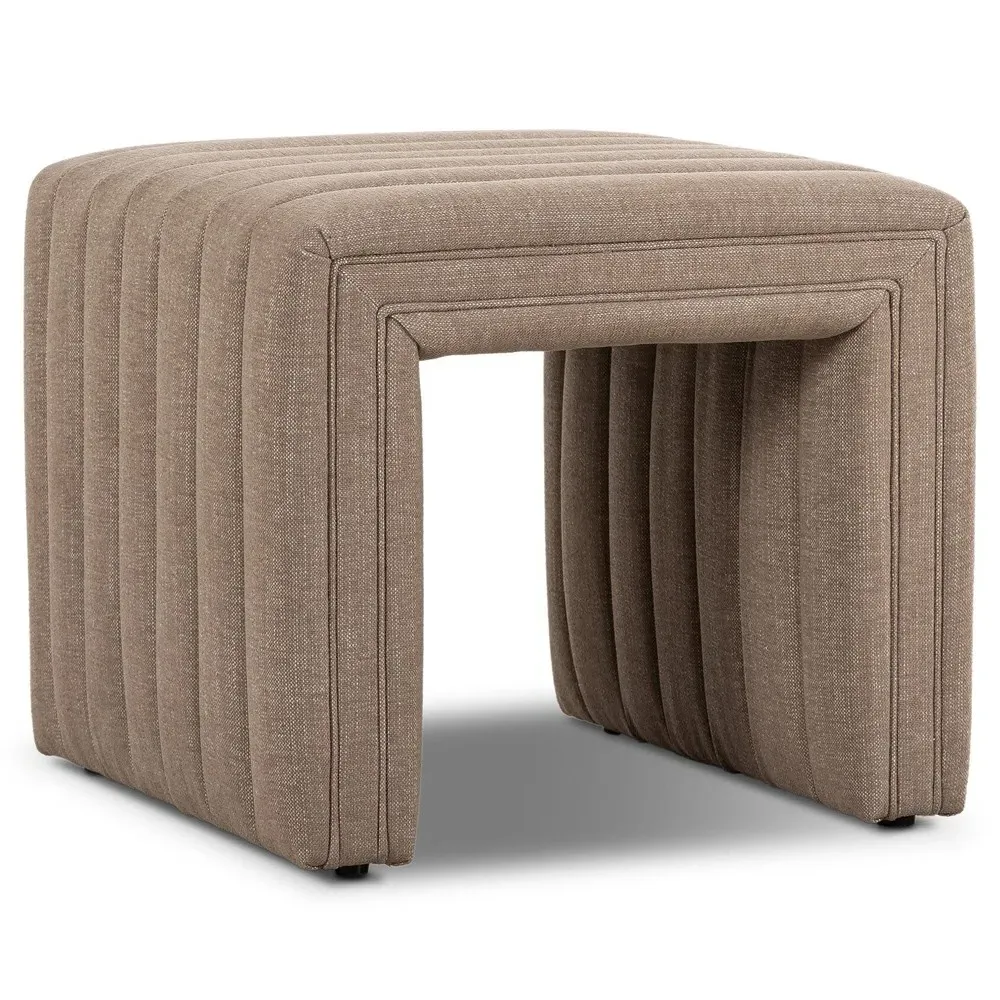 Leo Square Ottoman - Taupe, Crypton