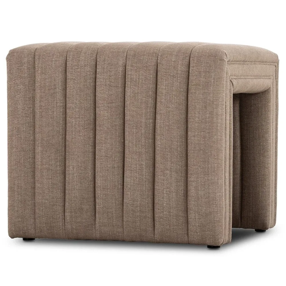 Leo Square Ottoman - Taupe, Crypton