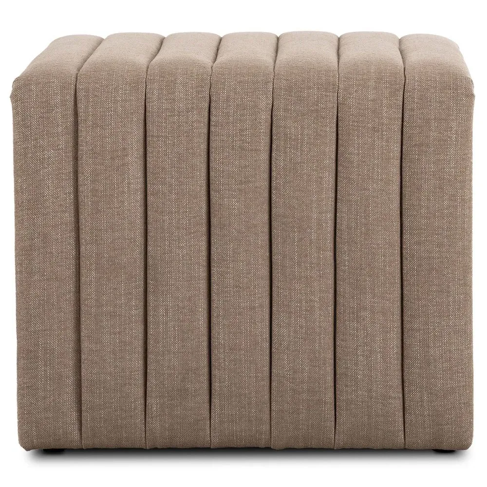 Leo Square Ottoman - Taupe, Crypton