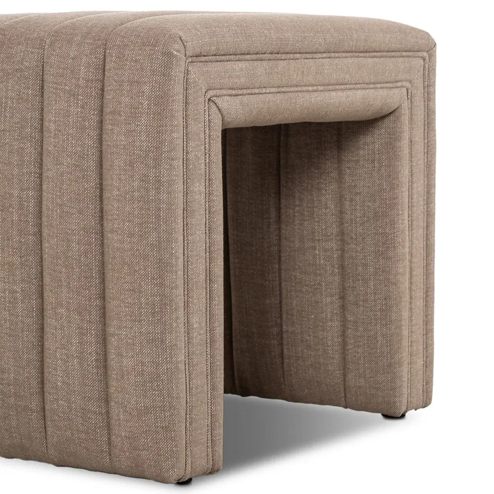 Leo Square Ottoman - Taupe, Crypton