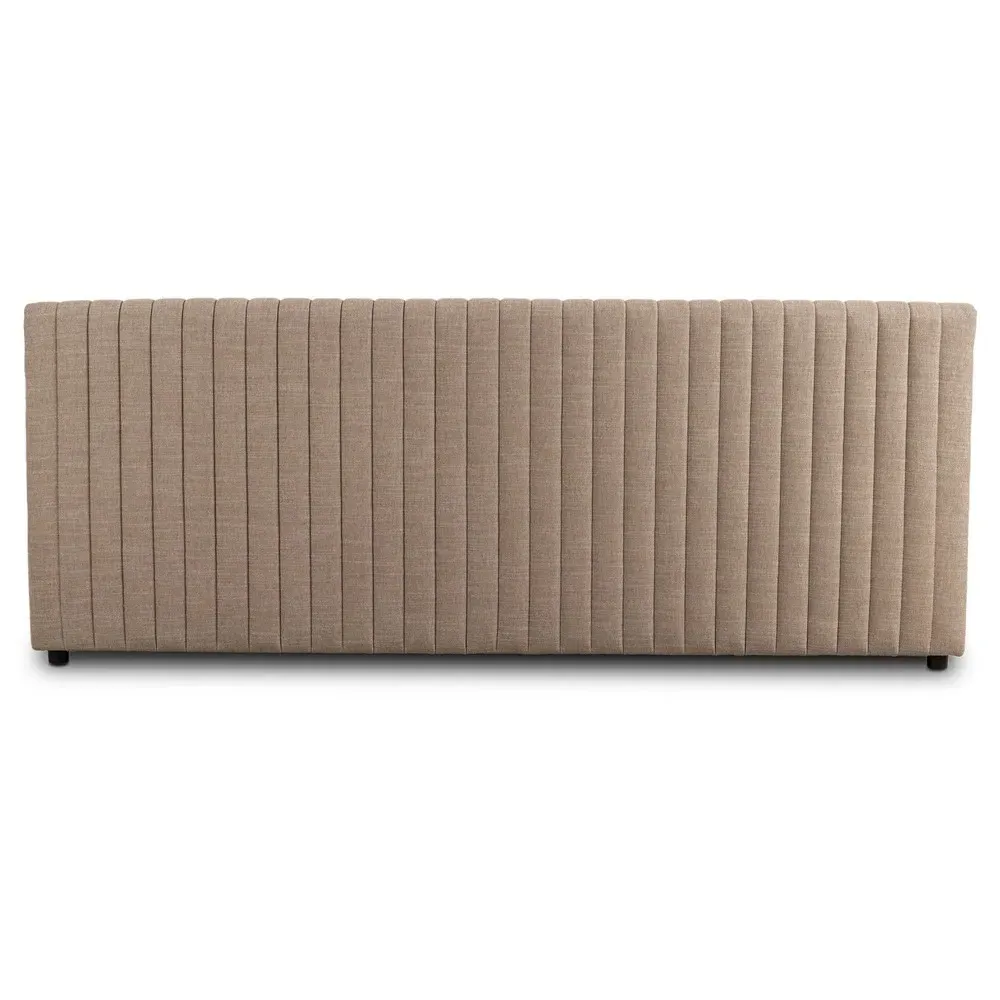 Leo Tufted Dining Banquette - Taupe, Performance Fabric