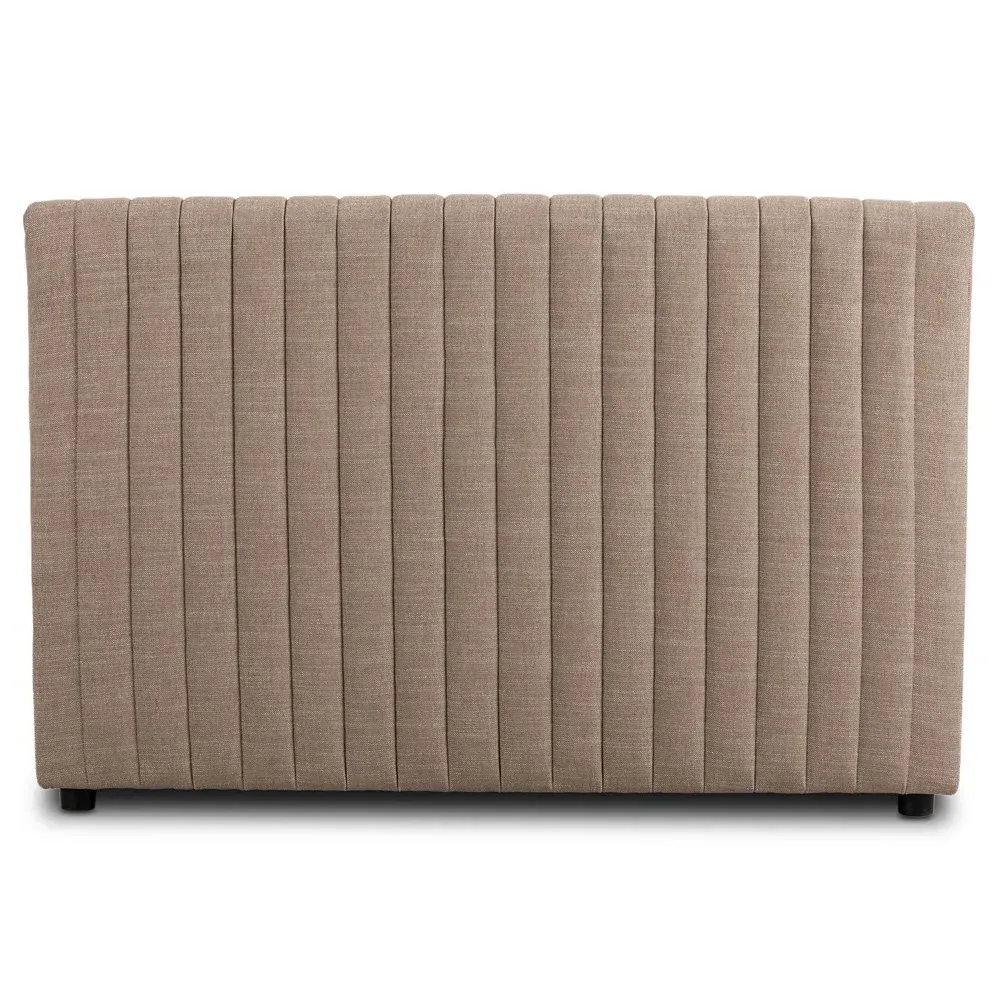 Leo Tufted Dining Banquette - Taupe, Performance Fabric