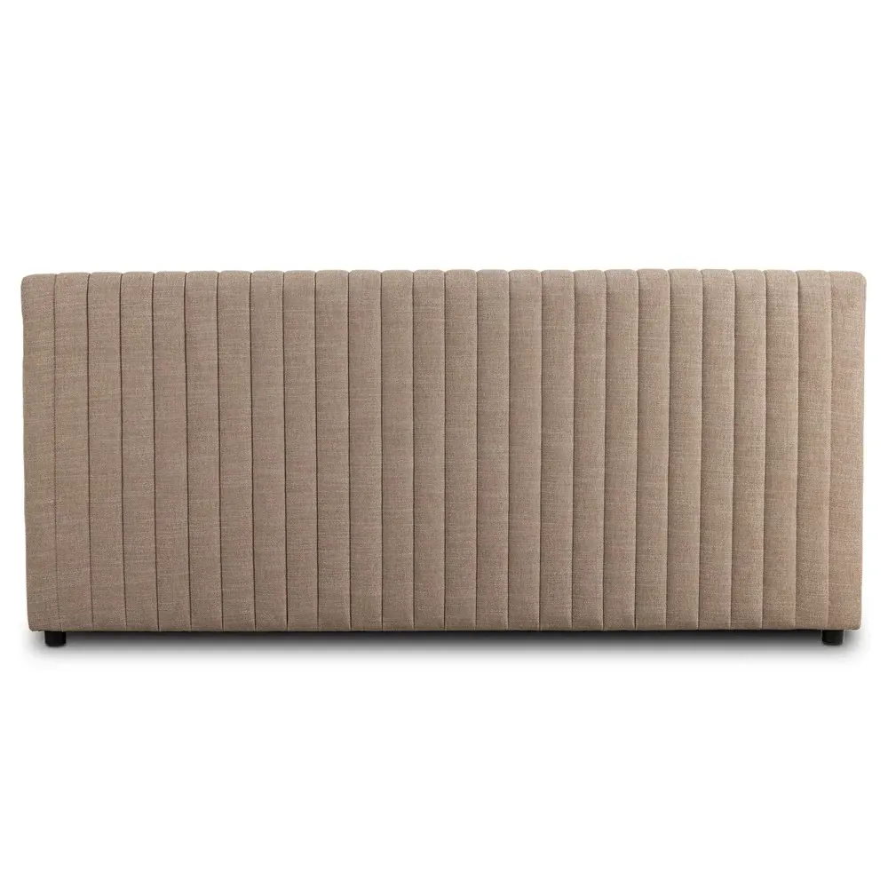 Leo Tufted Dining Banquette - Taupe, Performance Fabric