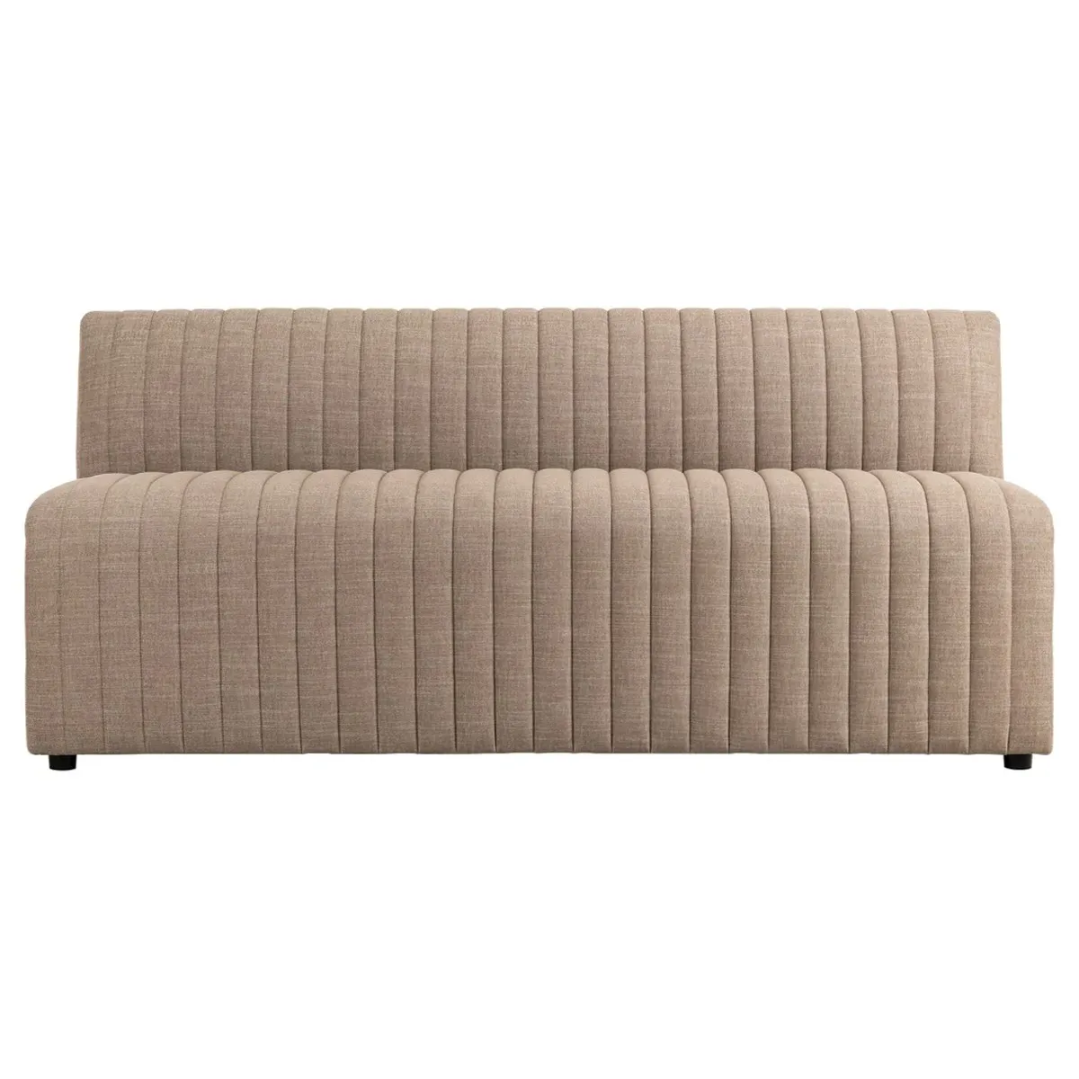 Leo Tufted Dining Banquette - Taupe, Performance Fabric