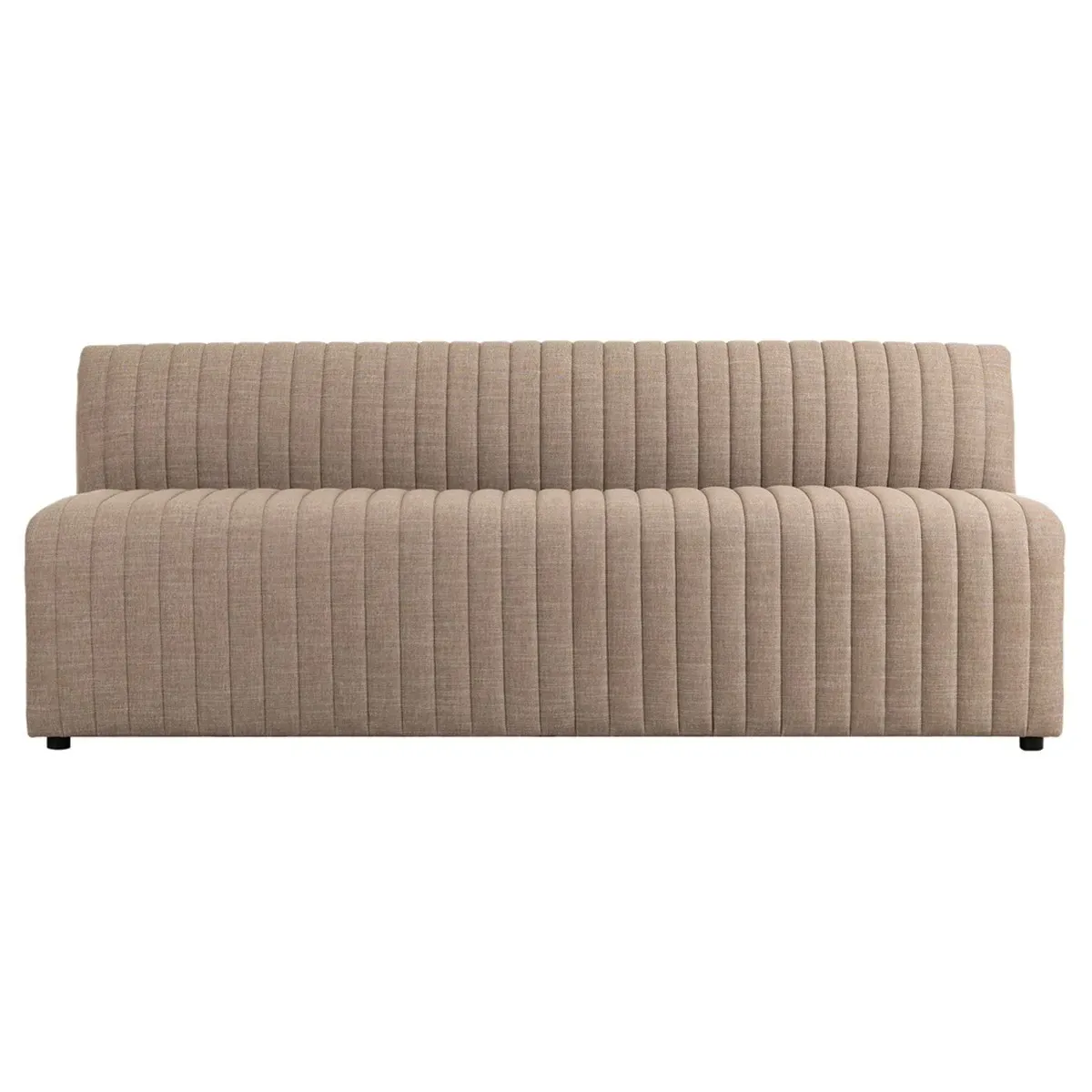 Leo Tufted Dining Banquette - Taupe, Performance Fabric