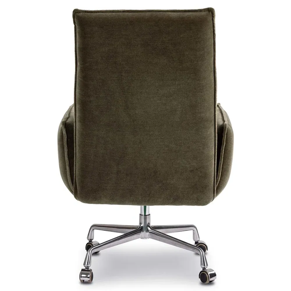 Leon Executive Office Chair - Olive Green, Velvet