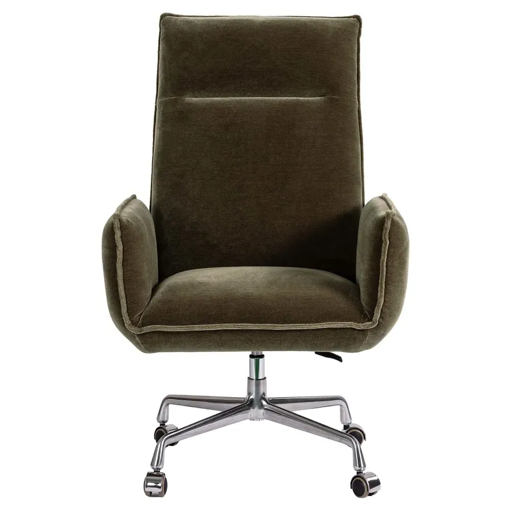 Leon Executive Office Chair - Olive Green, Velvet