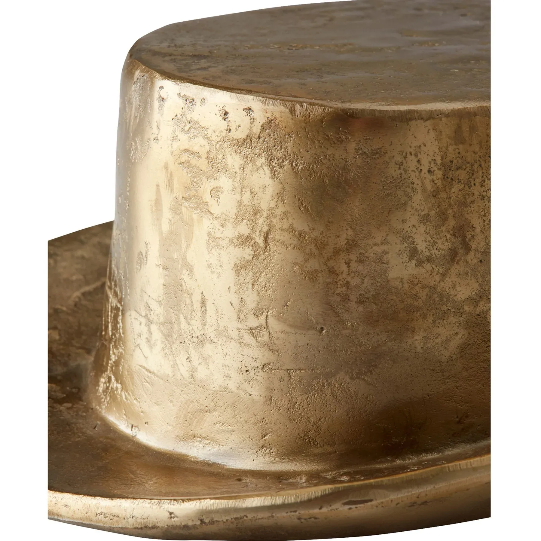 Leon Iron Hat Sculpture - Aged Brass