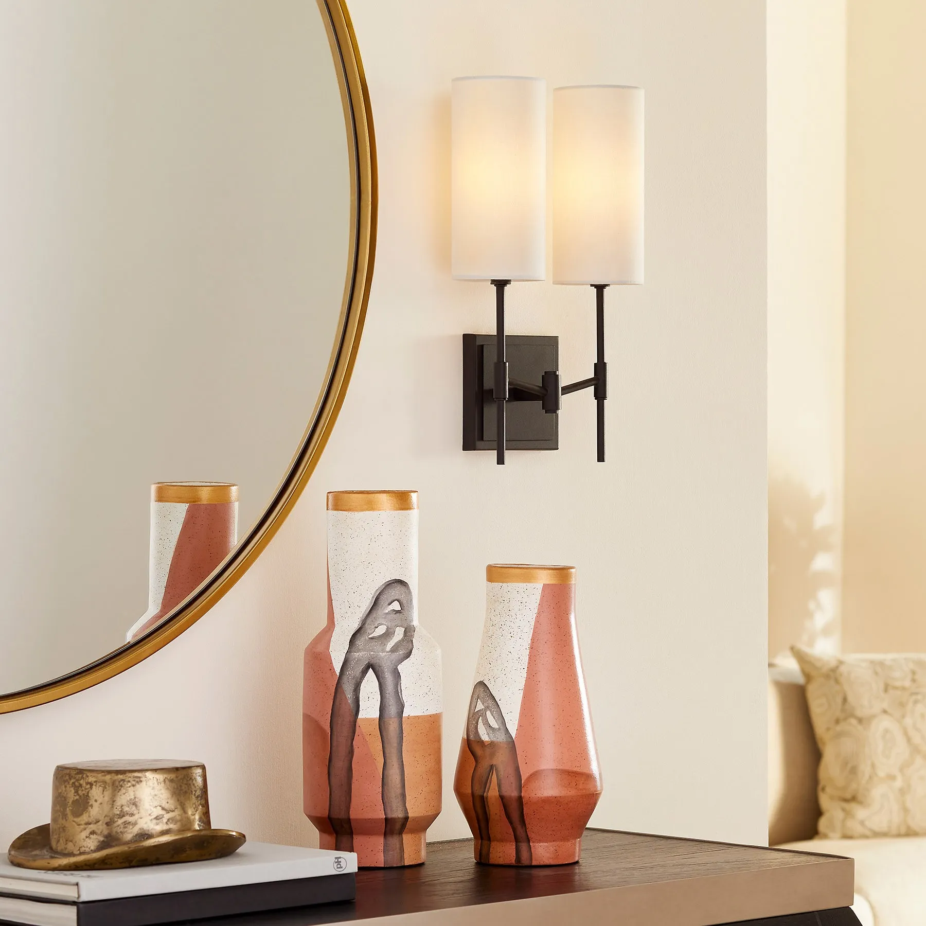 Leon Iron Hat Sculpture - Aged Brass