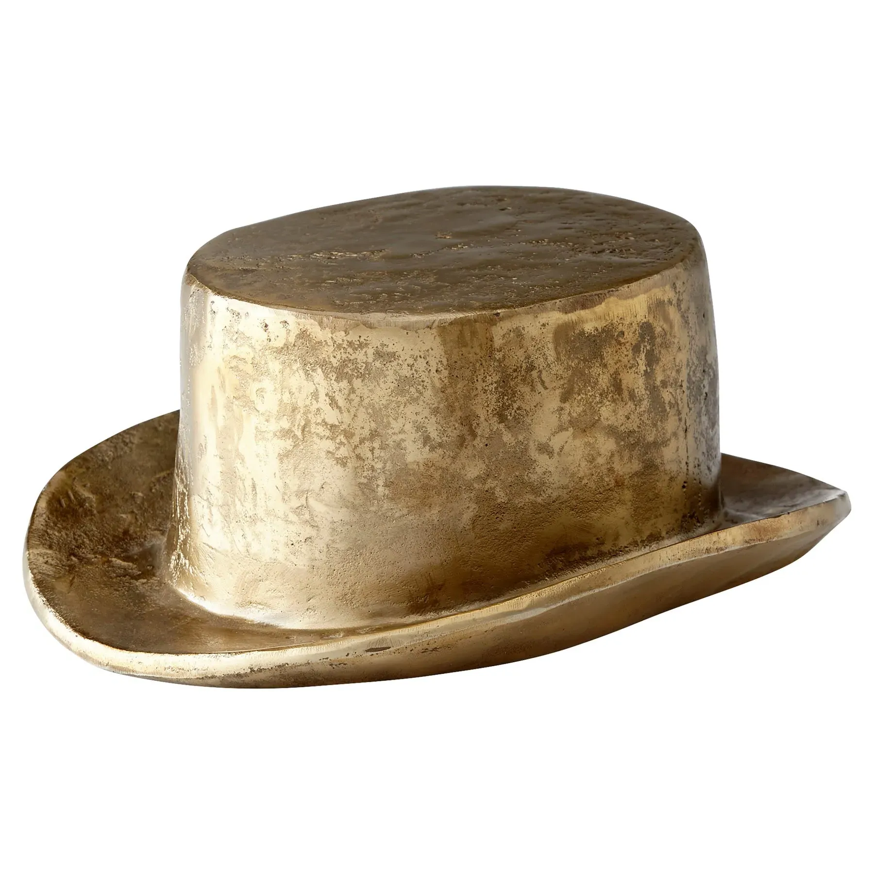 Leon Iron Hat Sculpture - Aged Brass