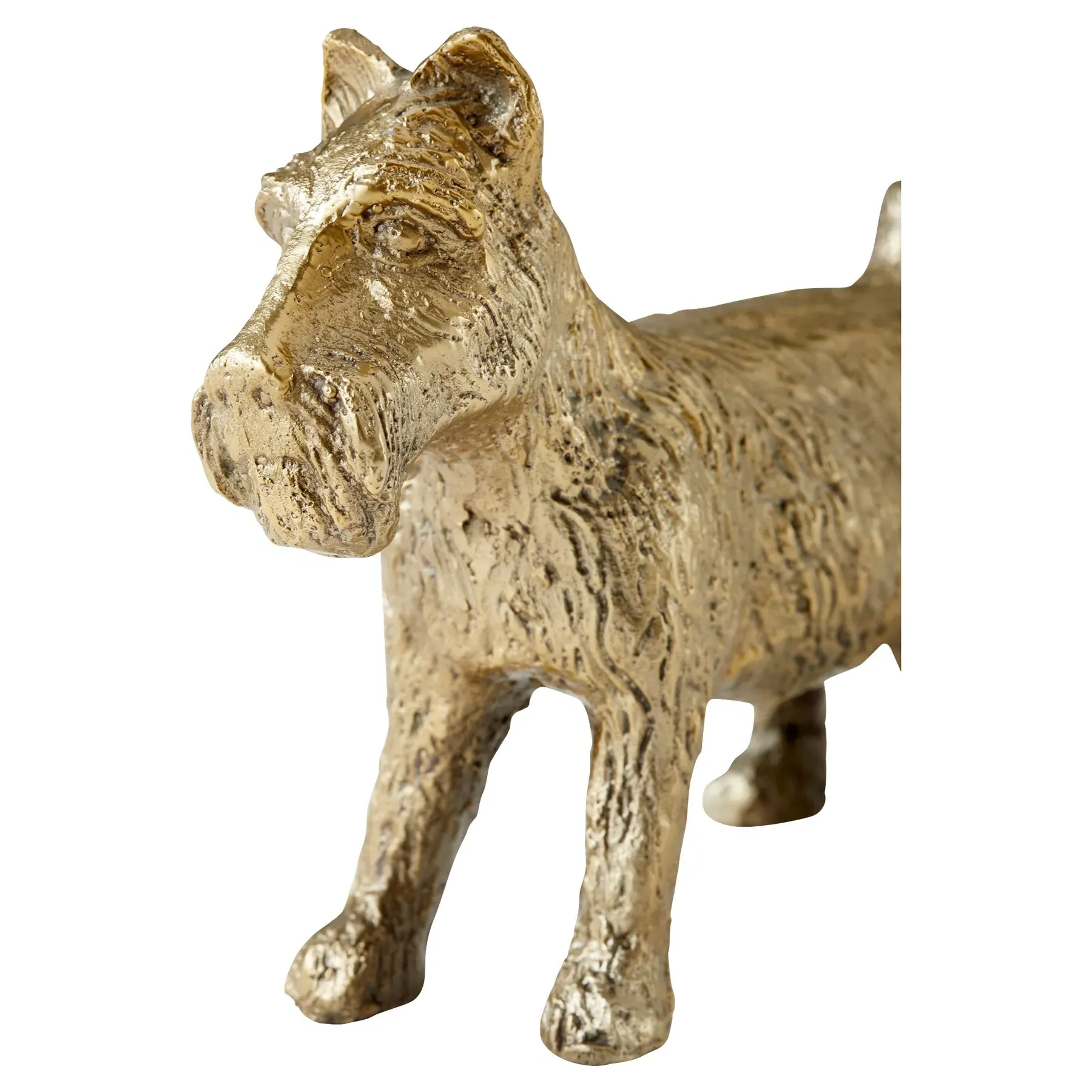 Leon Scottish Terrier Statue - Yellow-Gold, Iron