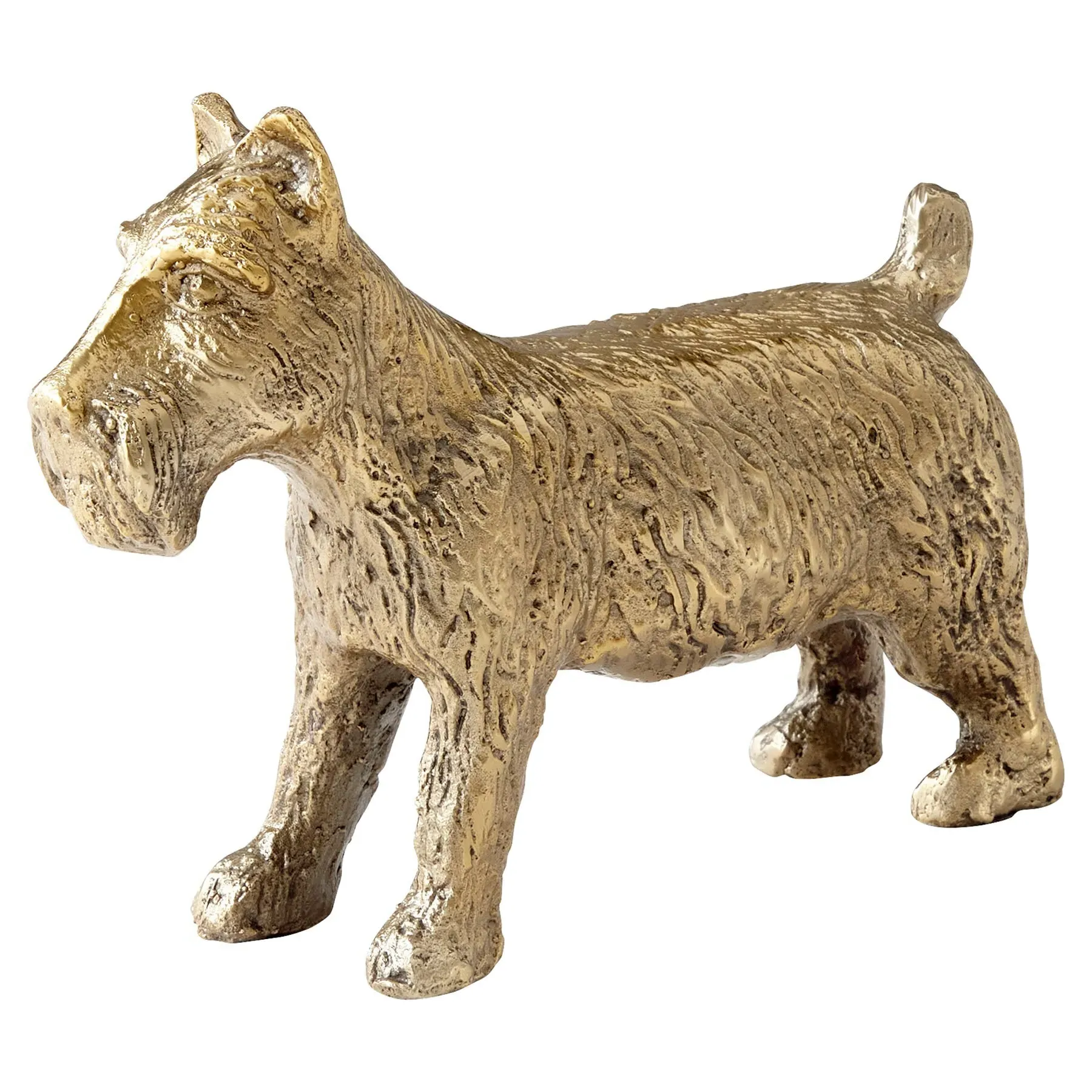 Leon Scottish Terrier Statue - Yellow-Gold, Iron image