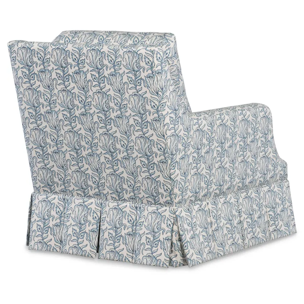 Leon Slipcovered Arm Chair - Blue