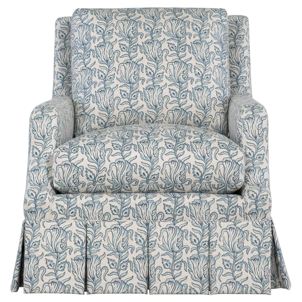 Leon Slipcovered Arm Chair - Blue image