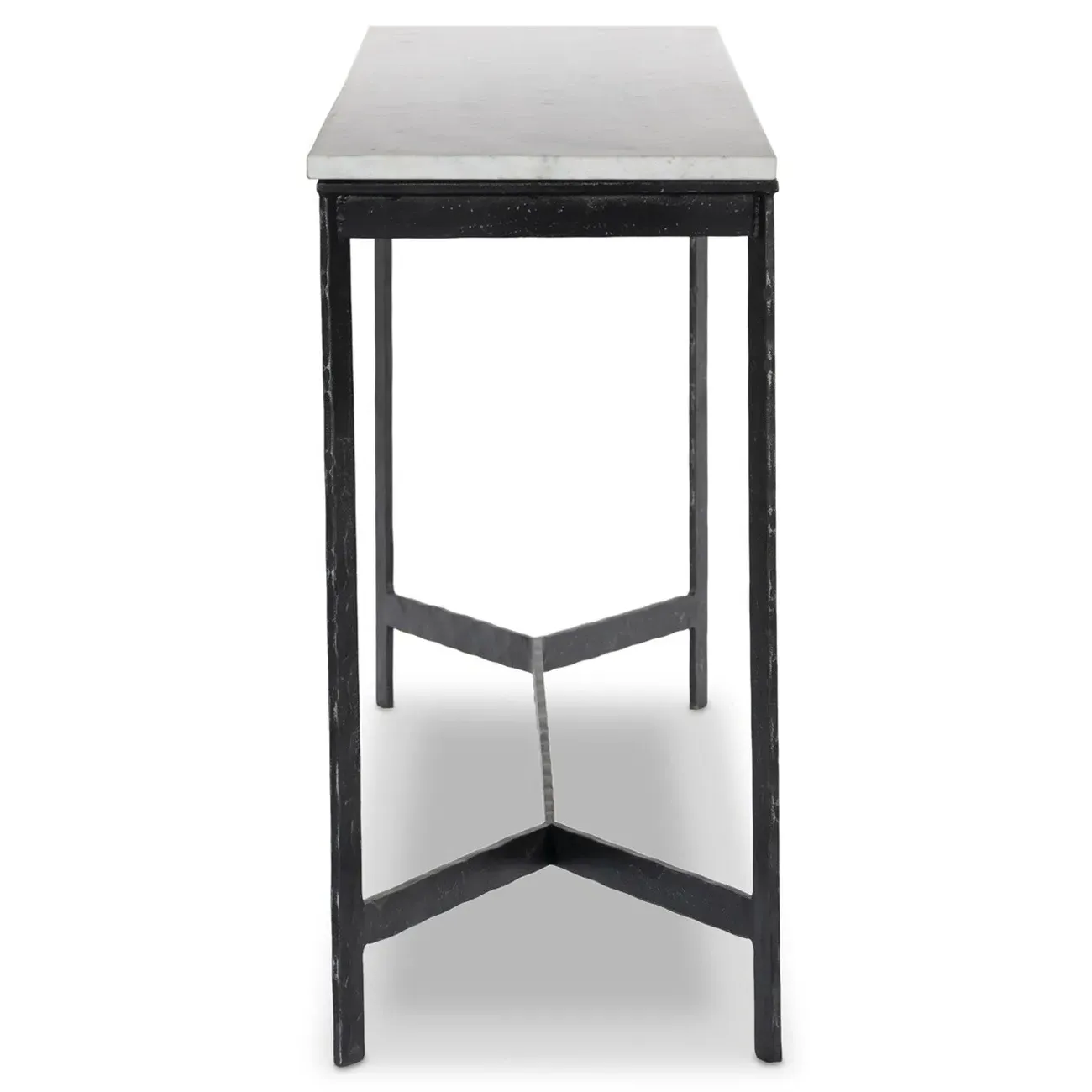 Leona Console Table - White, Marble