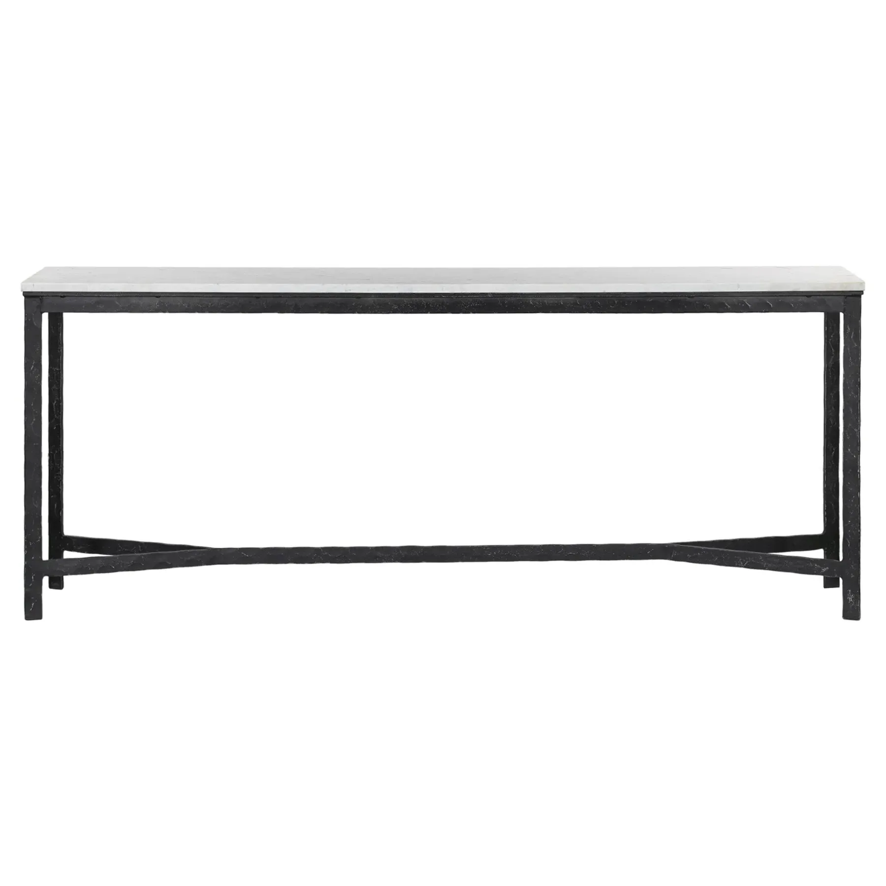 Leona Console Table - White, Marble