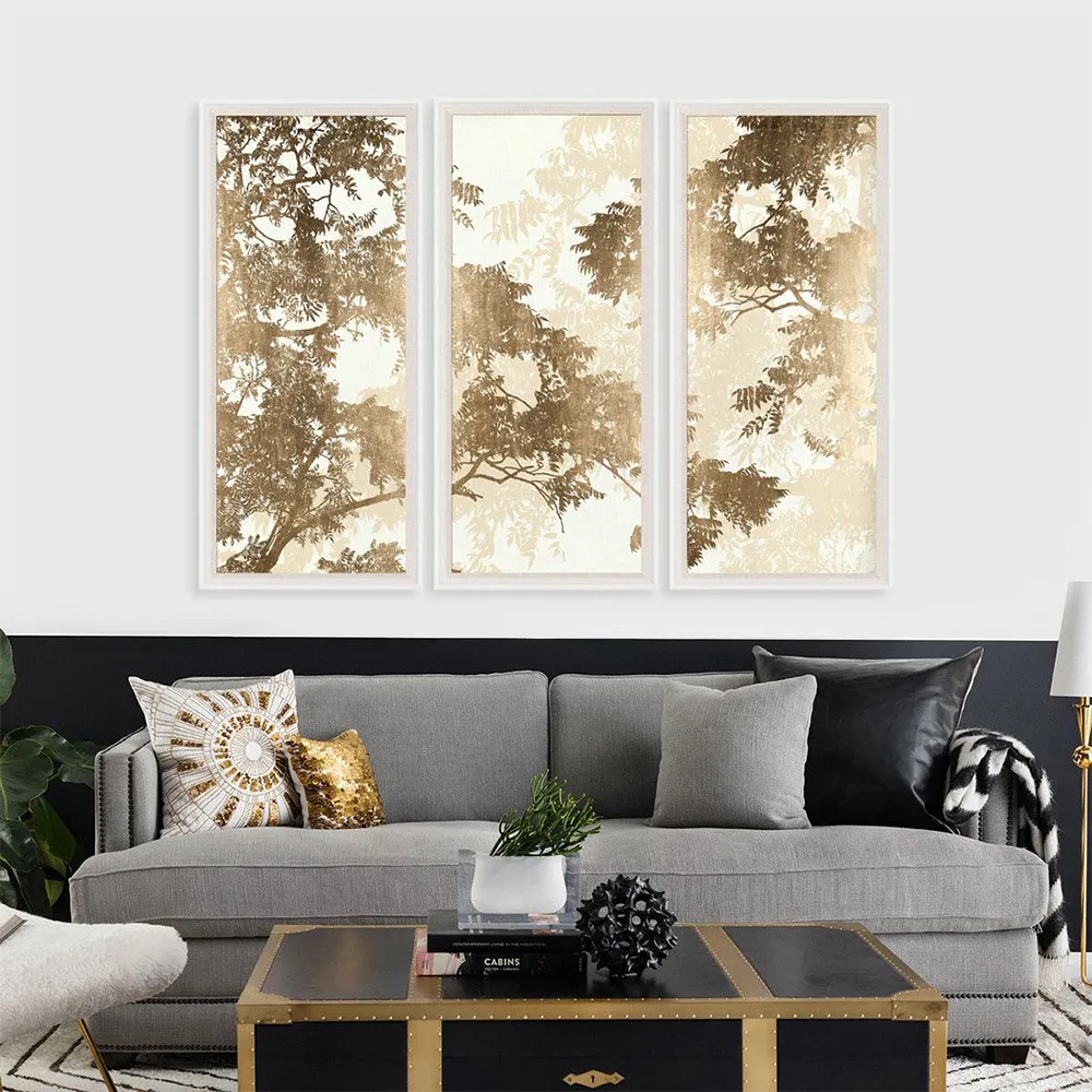 Leonidas Triptych Photograph - White Frame