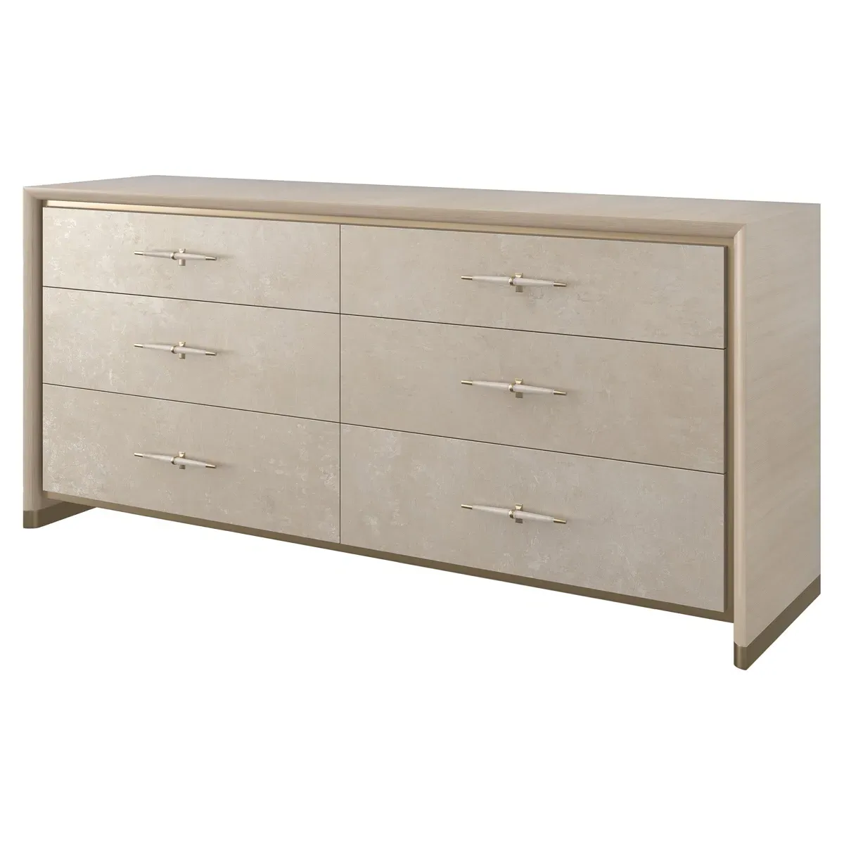 Leonna Double Dresser - Beige, Wood