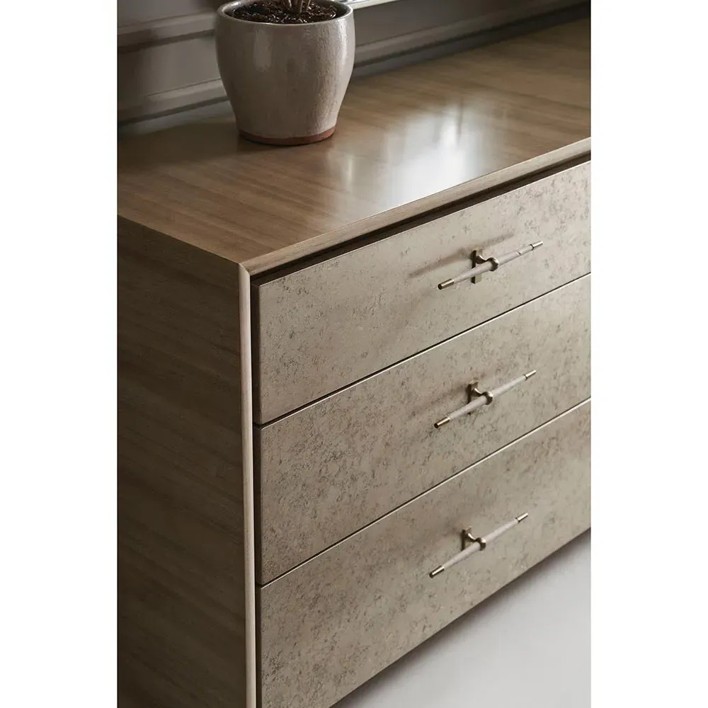 Leonna Double Dresser - Beige, Wood