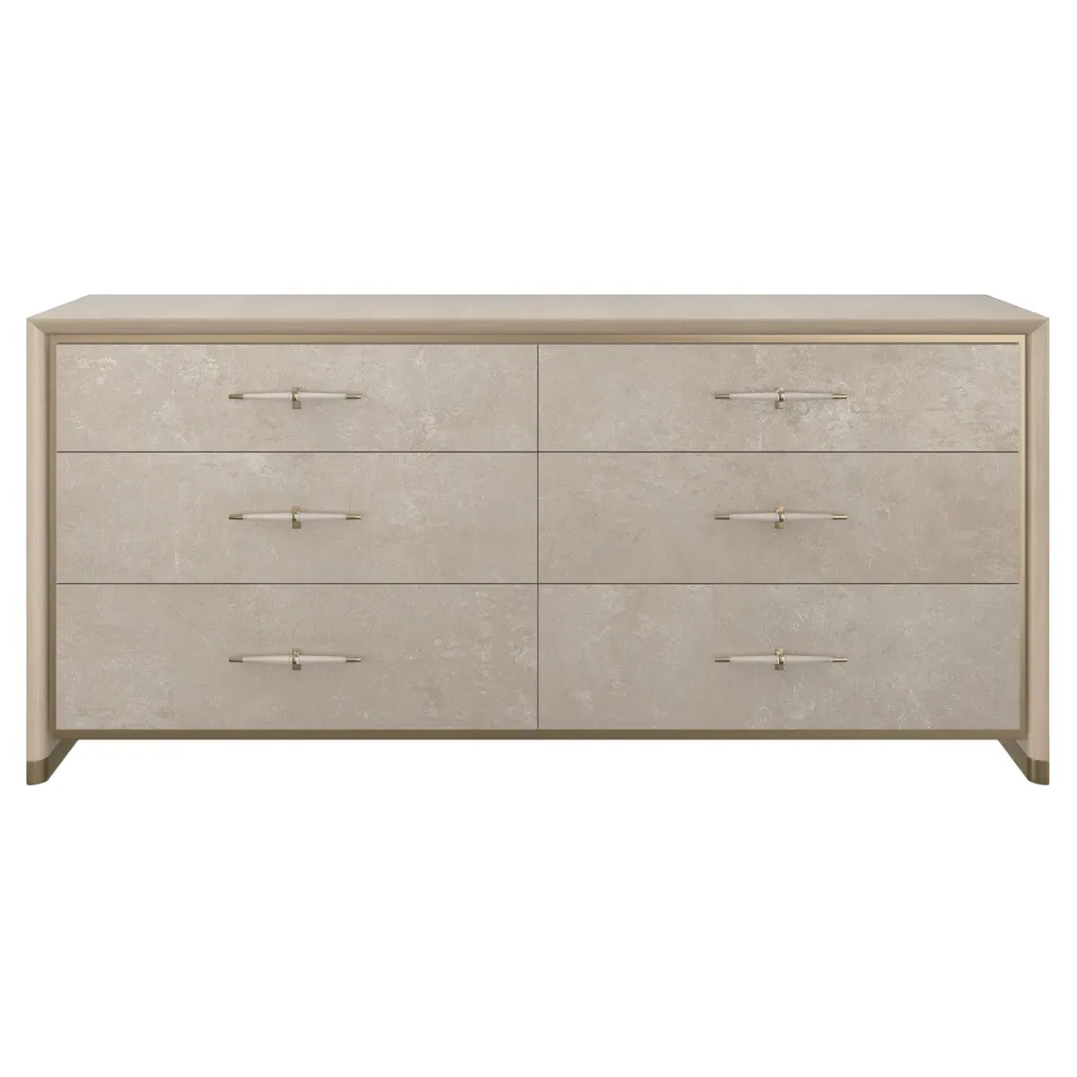 Leonna Double Dresser - Beige, Wood