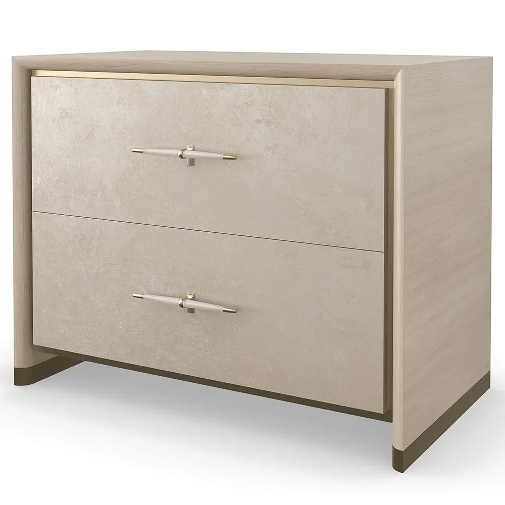 Leonna Large 2 Drawer Nightstand - Brown, Wood