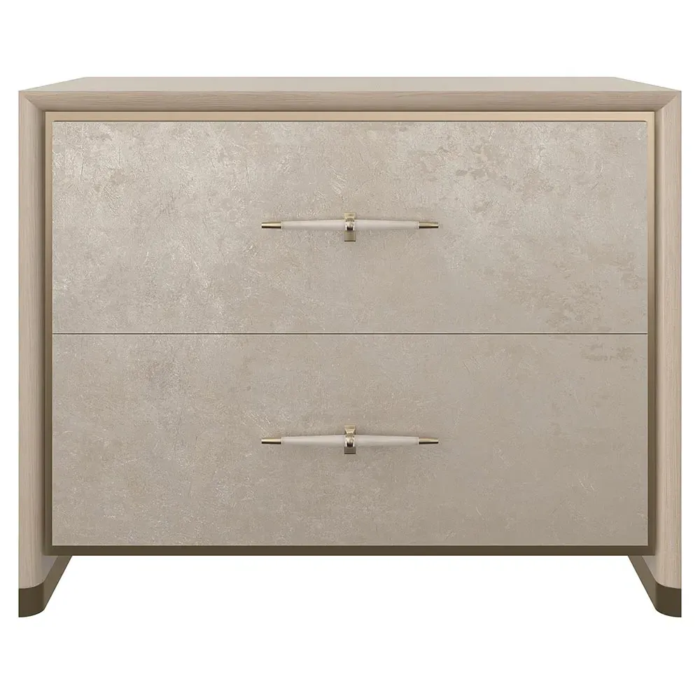 Leonna Large 2 Drawer Nightstand - Brown, Wood