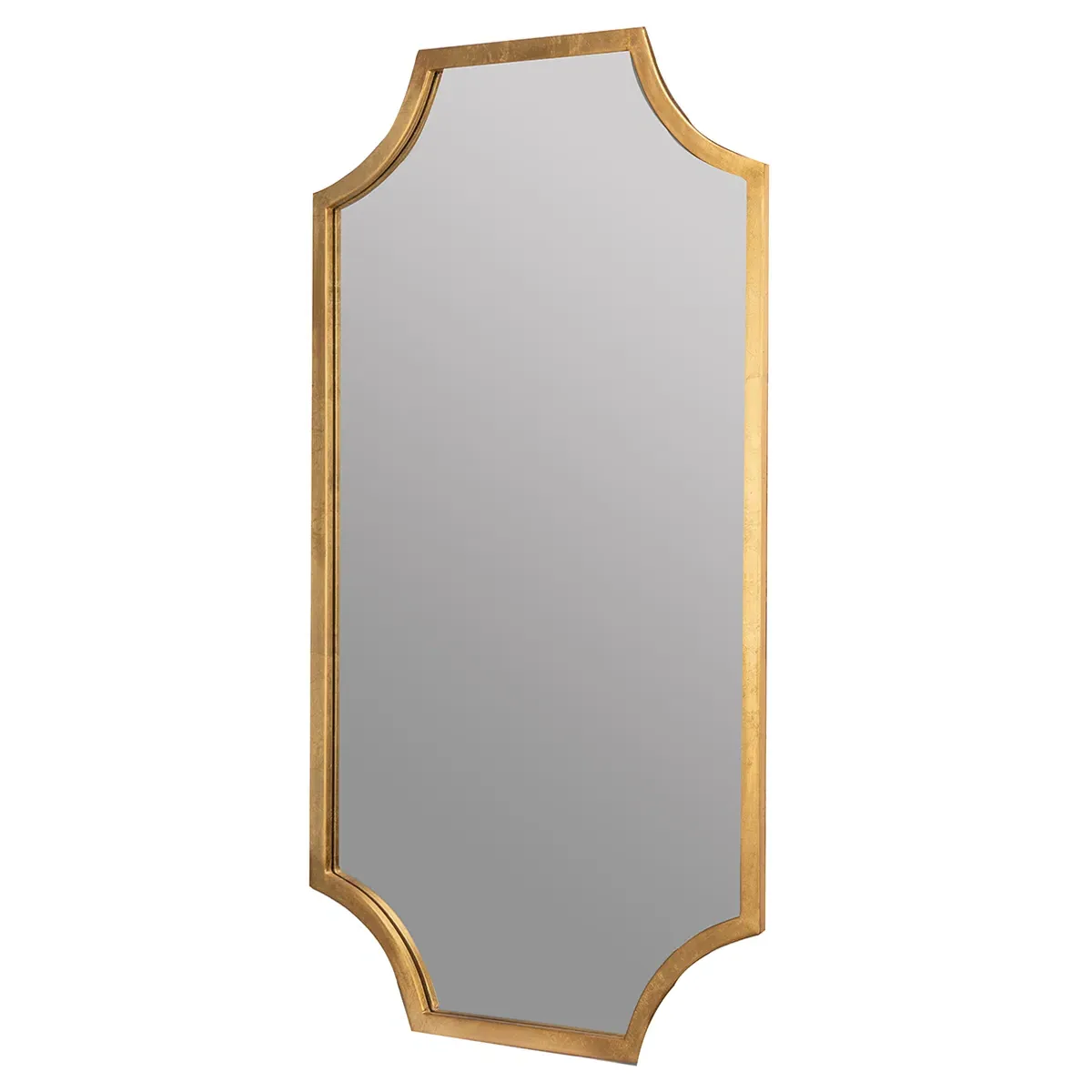 Leonora Rectangular Wall Mirror - Gold Leaf, Metal