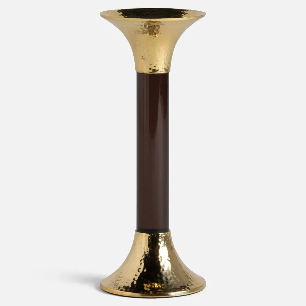 Leopold Fluted Candlestick Holder Set of 3 - Smoke, Acrylic