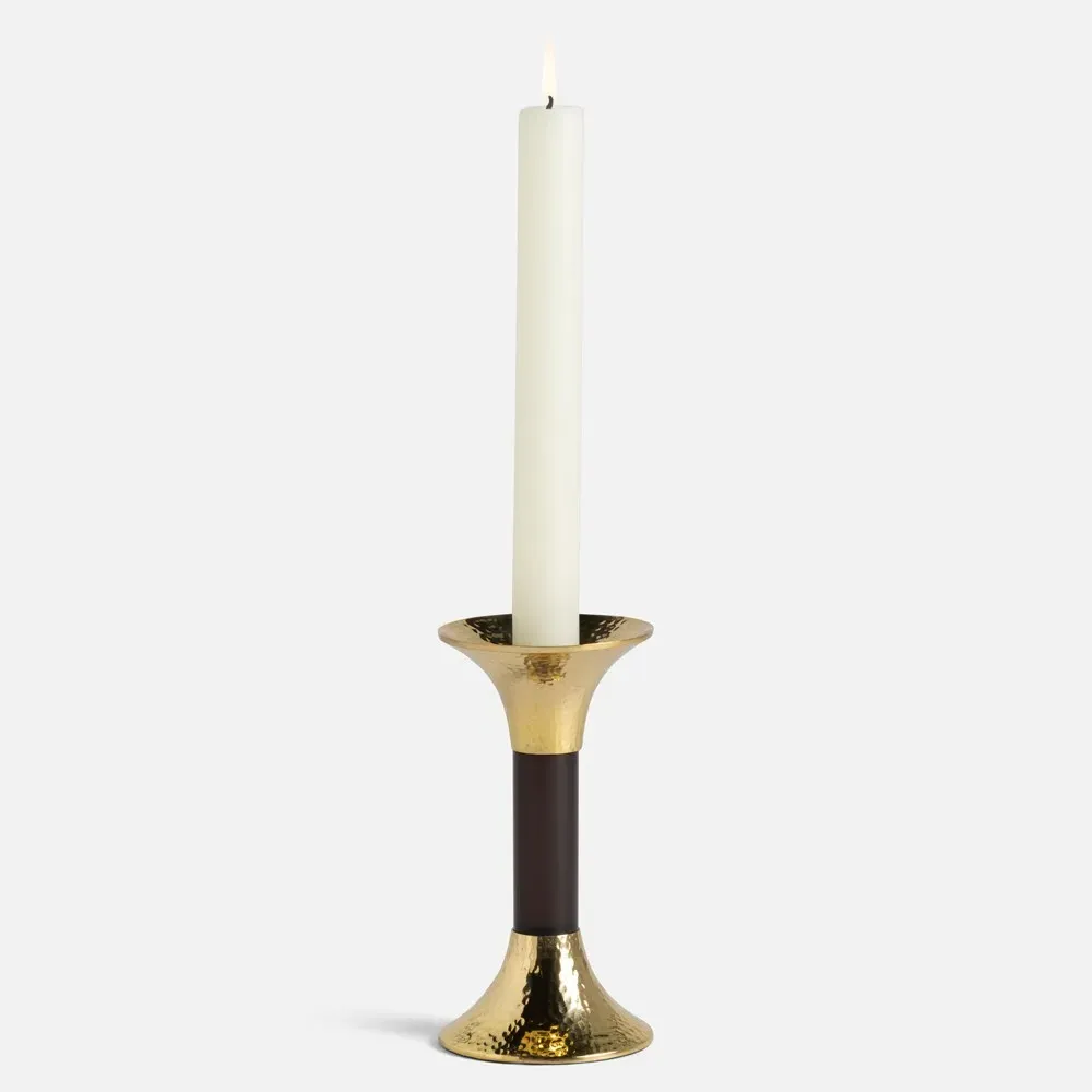 Leopold Fluted Candlestick Holder Set of 3 - Smoke, Acrylic
