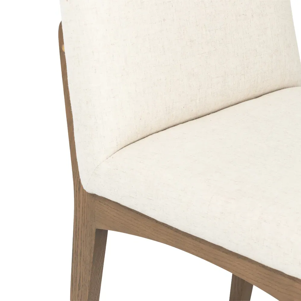 Lesley French Country Dining Side Chair - White, Oak