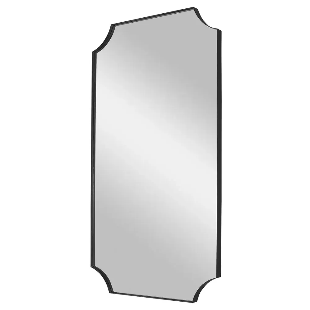 Lester Rectangular Wall Mirror - Black, Iron