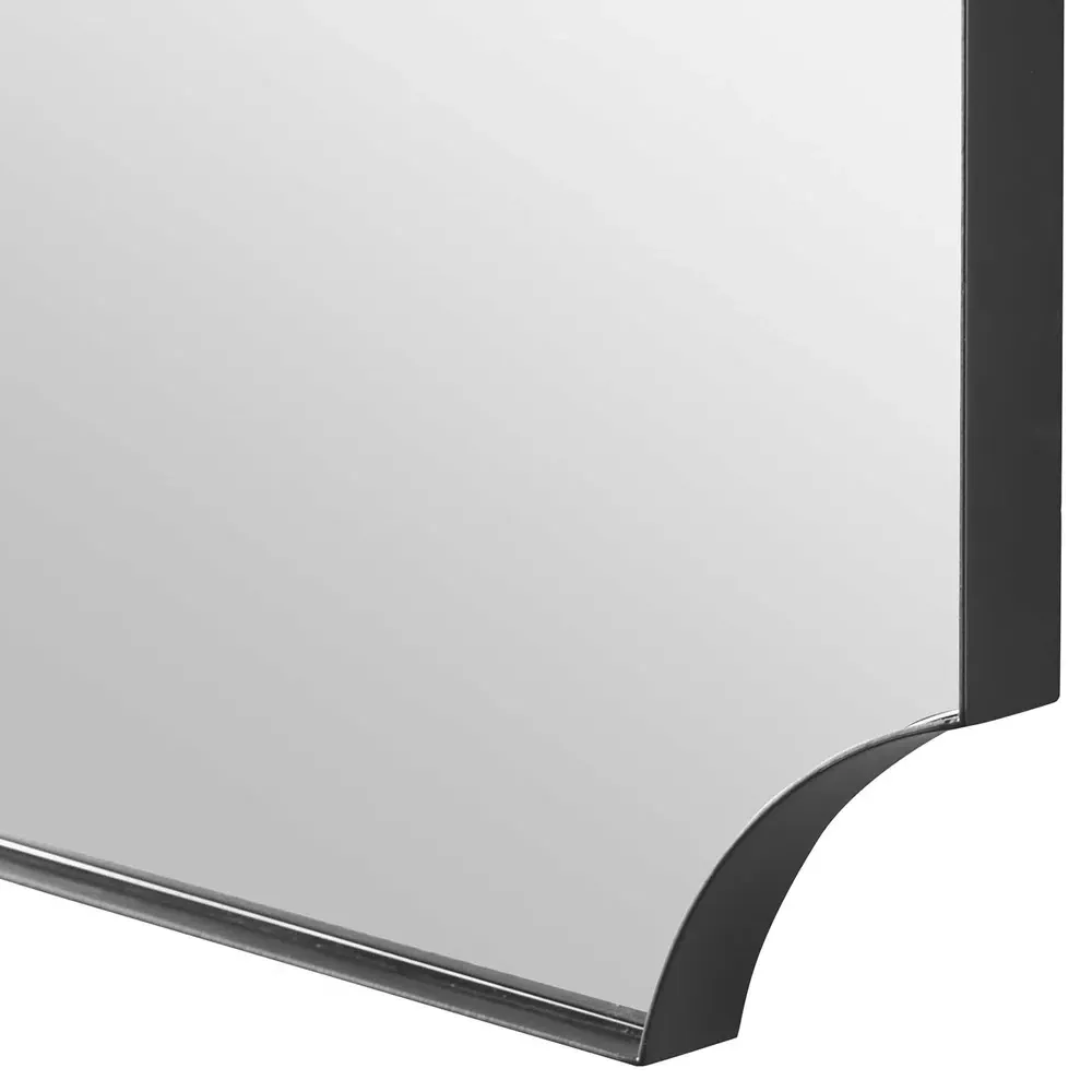 Lester Rectangular Wall Mirror - Black, Iron