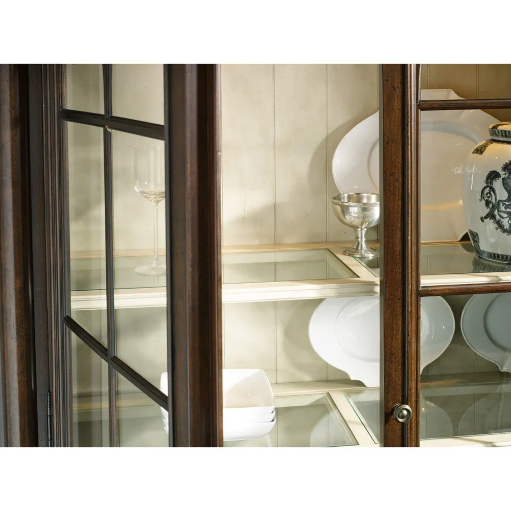 Levi Display Cabinet - Brown, Mahogany