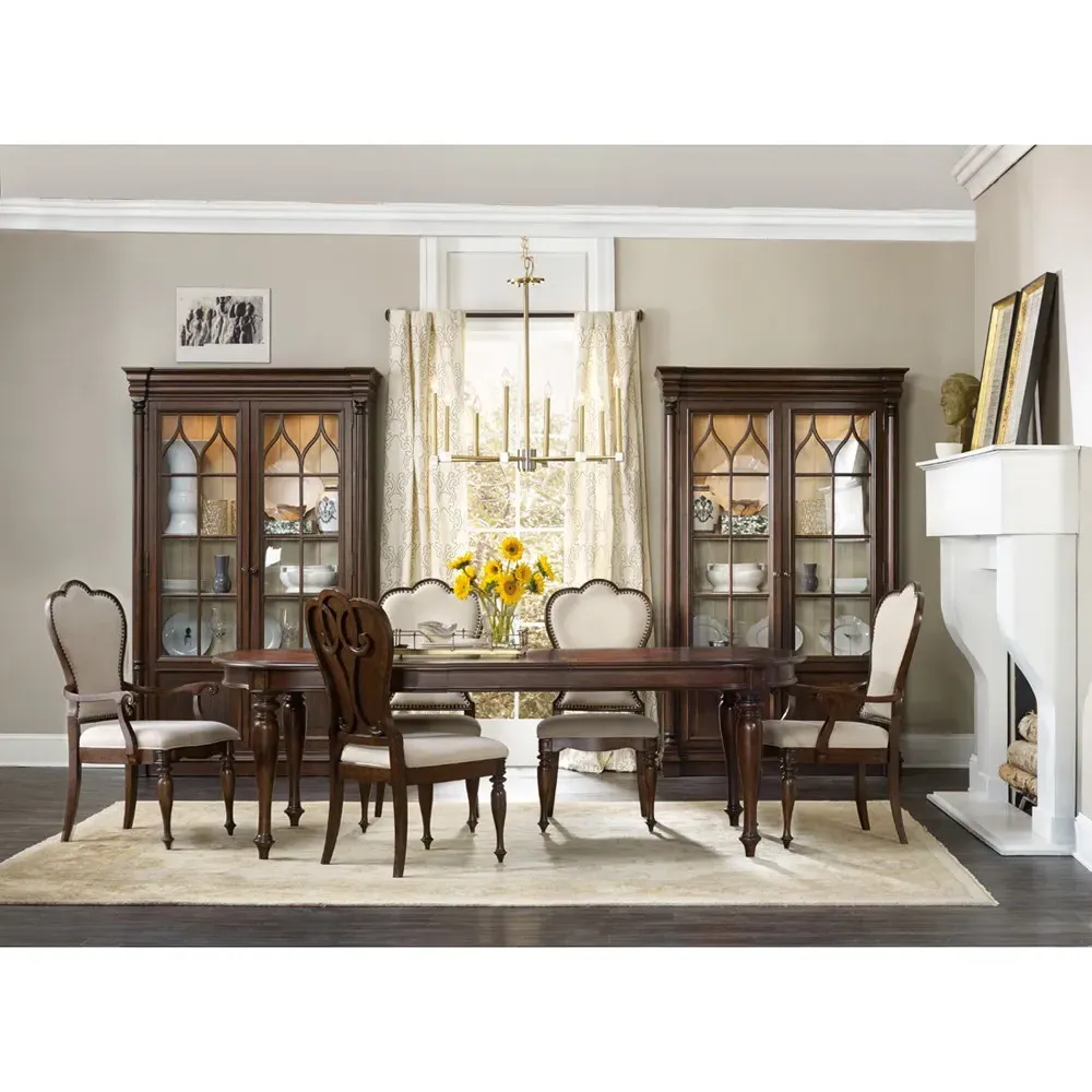 Levi Display Cabinet - Brown, Mahogany