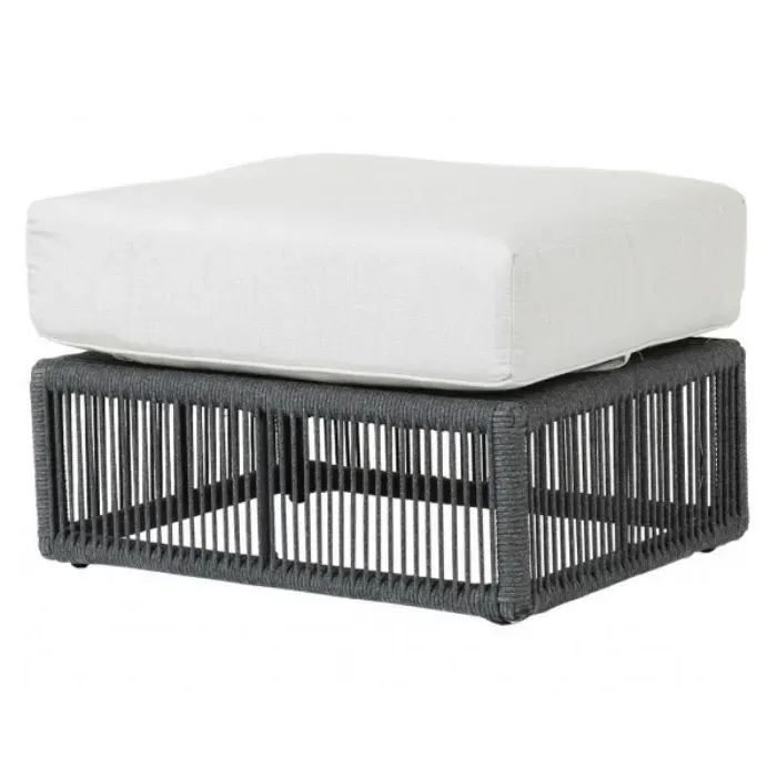 Levi Ottoman - Grey, Rope image