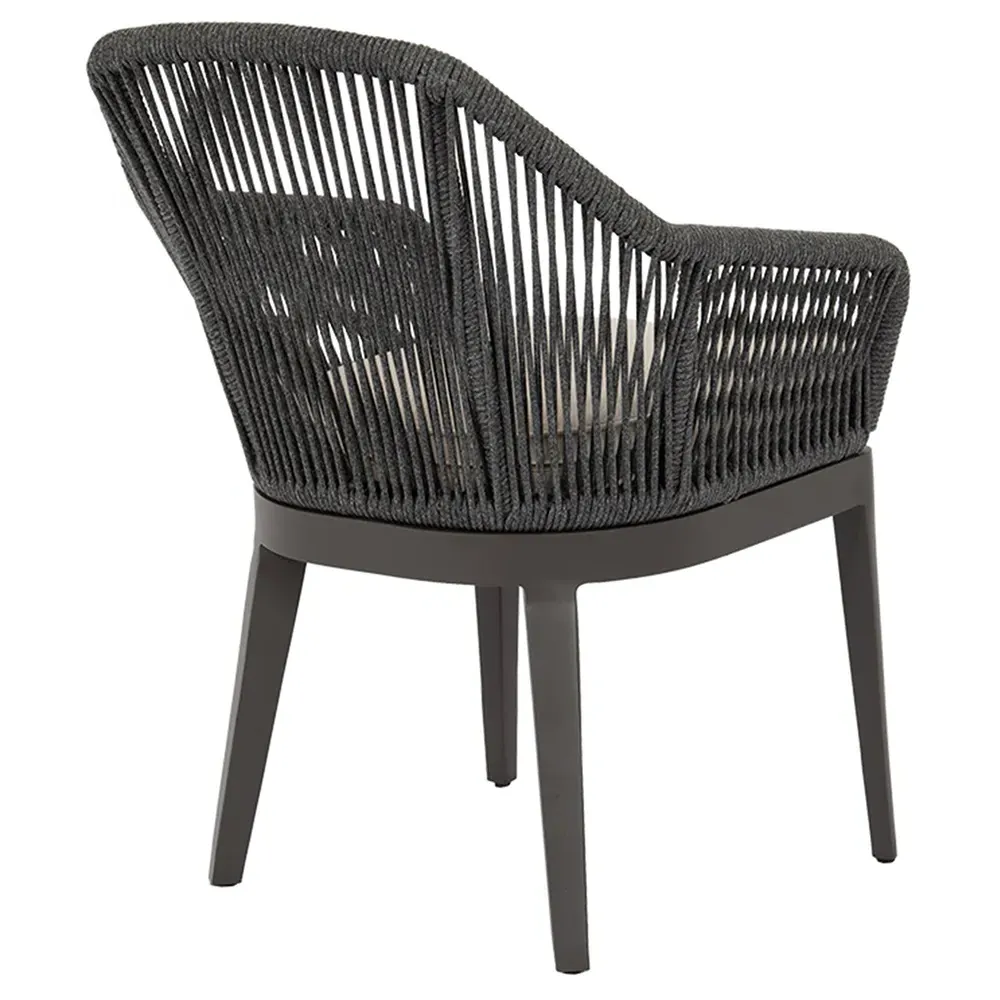 Levi Outdoor Dining Chair - Grey, Aluminum