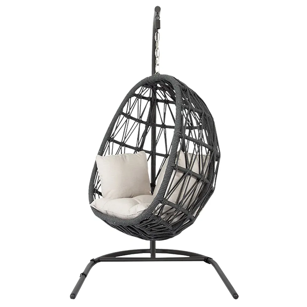 Levi Outdoor Egg Chair - Grey, Aluminum