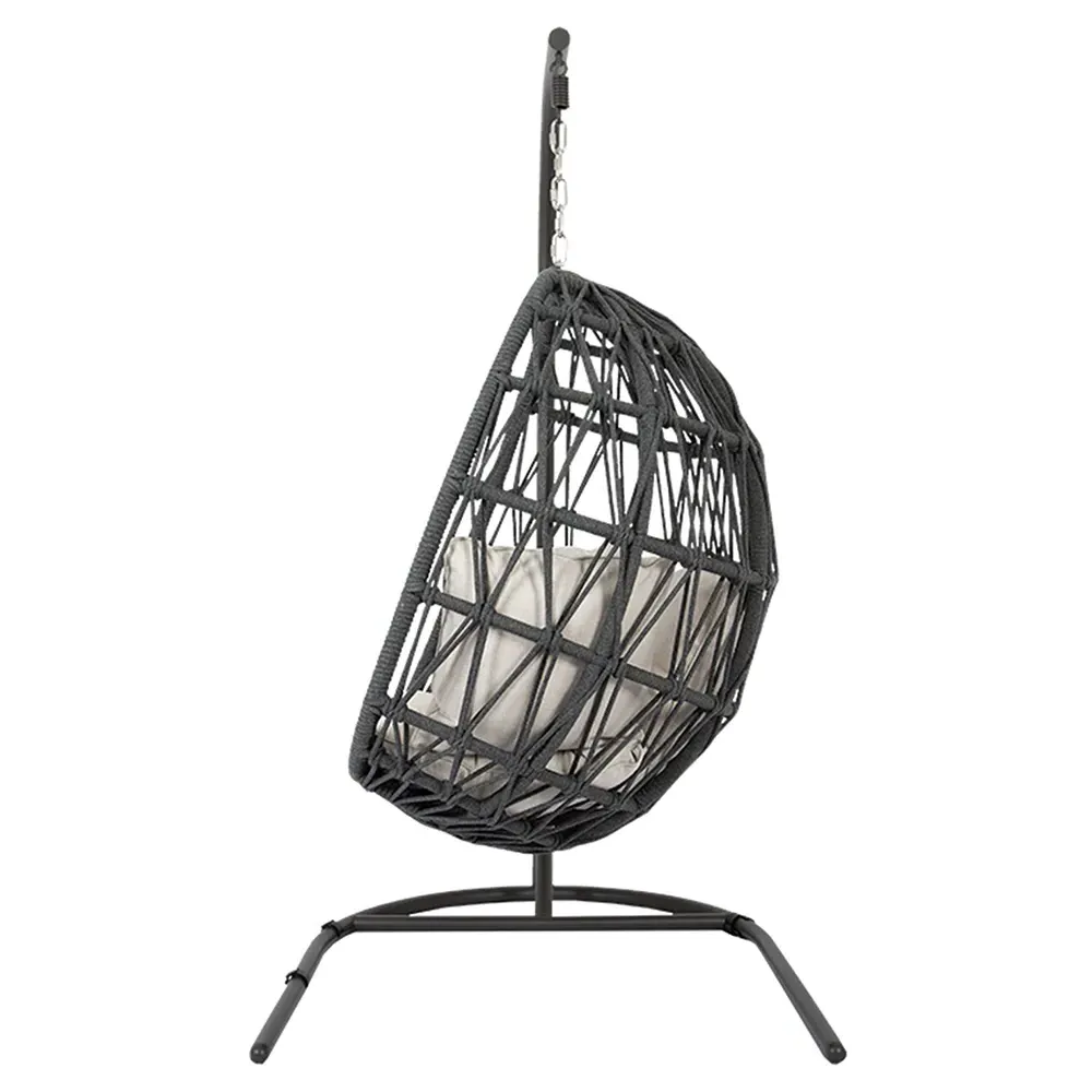 Levi Outdoor Egg Chair - Grey, Aluminum